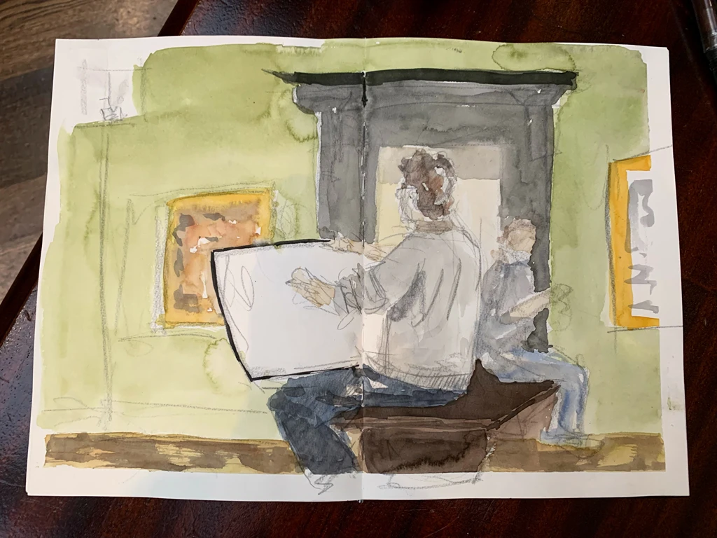 Painting of Yours Truly by Daniel in September 2022