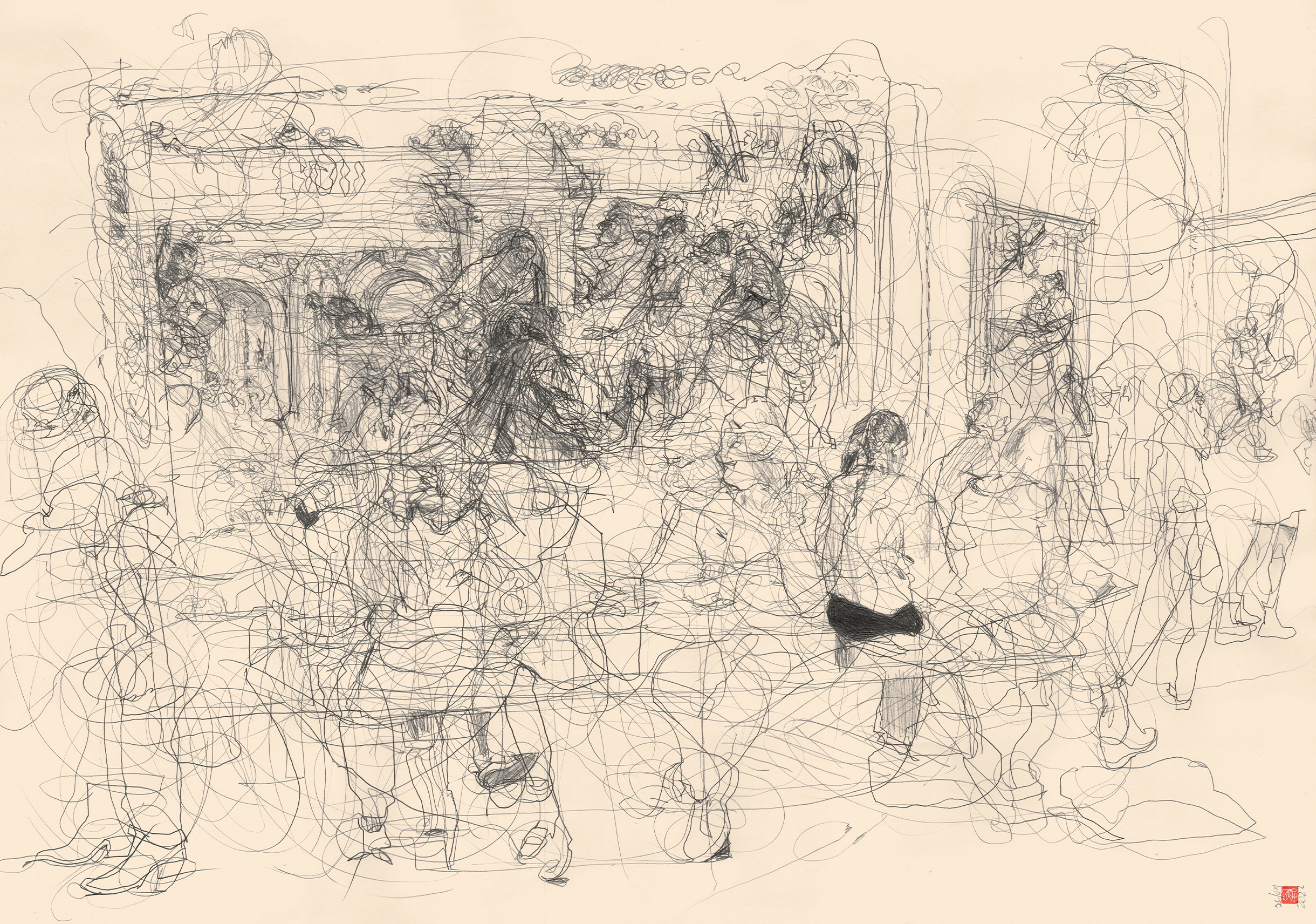 A1 Drawing Landscape - Students Drawing at Darius before Alexander