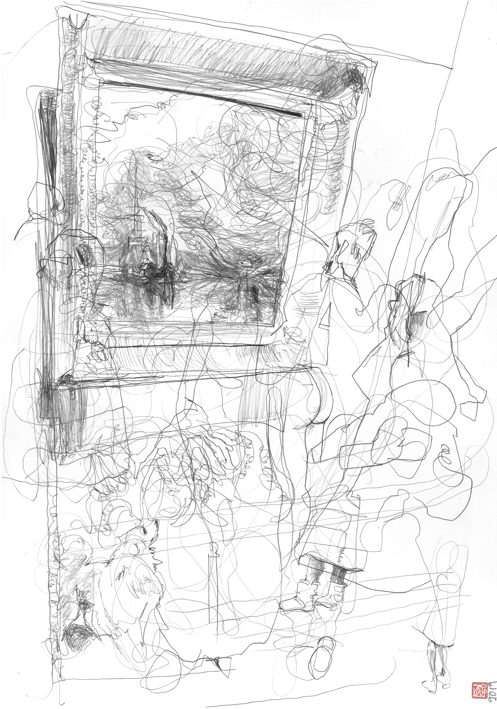 A2 Drawing Portrait - Family at Fighting Temereire