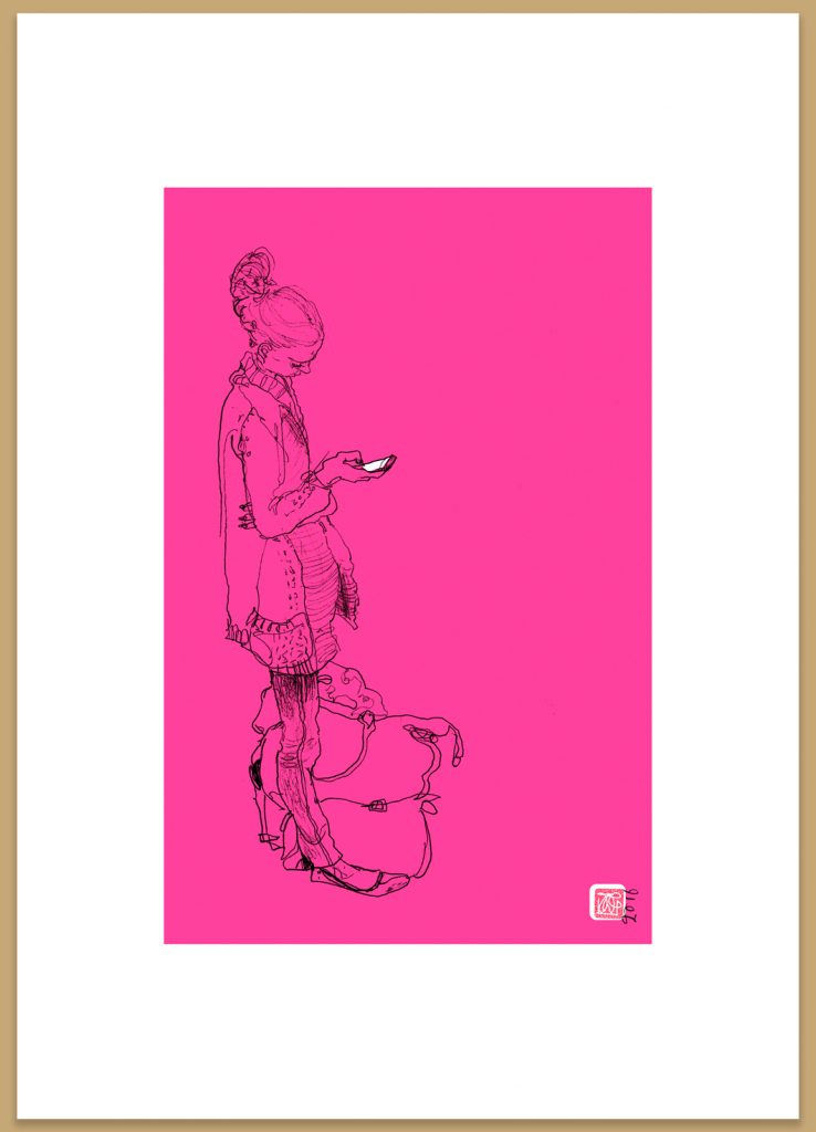 Giclée print - Lady on a Train