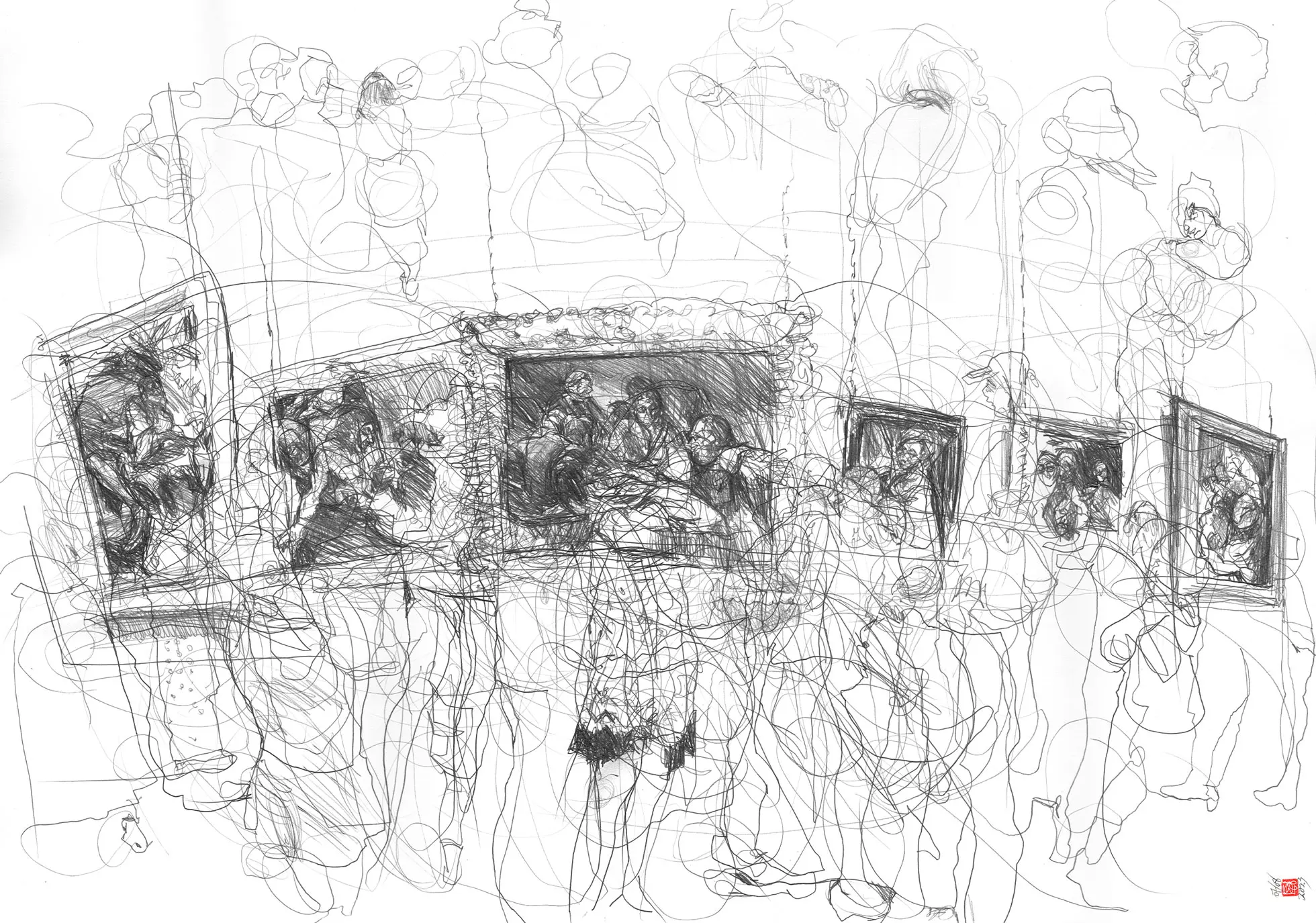 A1 Drawing Landscape - Caravaggio Range